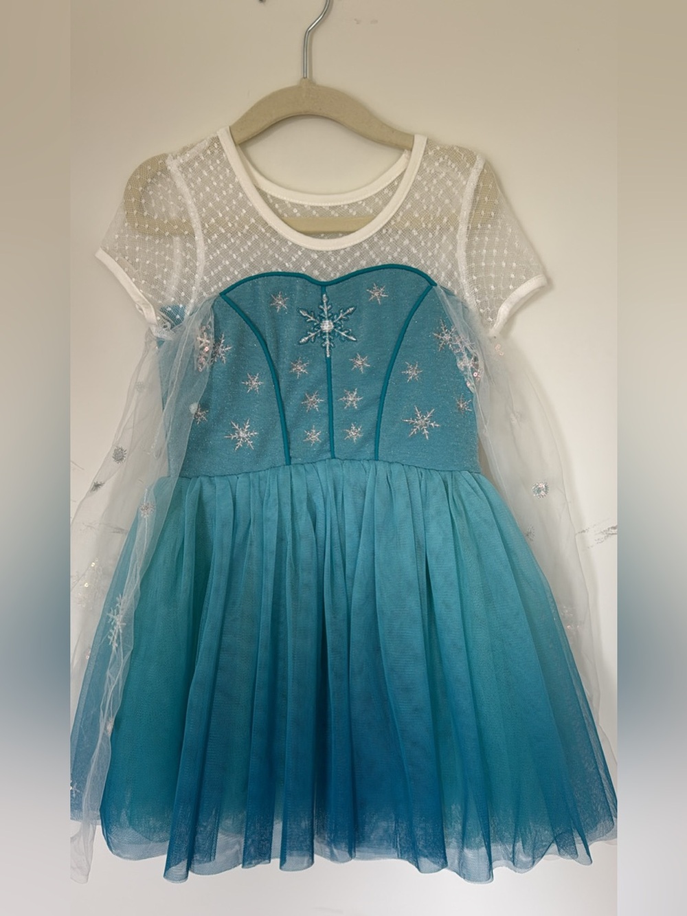 Taylor Joelle- Blue Sparkle Princess Dress for Kids - Snowflake Costume size 4